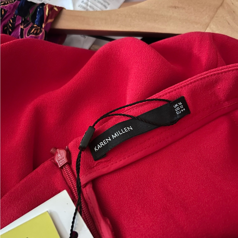 Karen Millen Red Straight Leg Pants - Picture 4 of 10